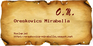 Oreskovics Mirabella névjegykártya